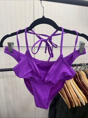 NWOT SKIMS Purple Bikini Swimsuit Top:L Bottom:XL